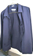 CALVIN KLEIN men shirt cotton HIGH QUALITY long sleeves checked shirt size M