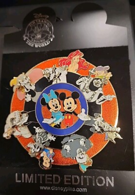 Disney Pin 35969 WDW Featured Artist JUMBO Mickey Minnie Ariel Little Mermaid LE