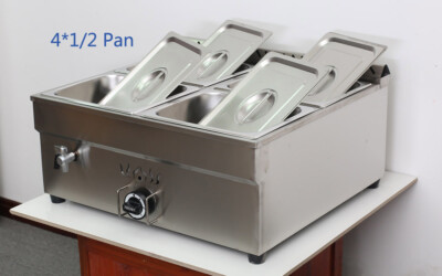 #ad Desktop LPG Gas 4 Pan 1 2 Pan Propane Bain Marie Buffet Steam Table Food Warmer $372.00