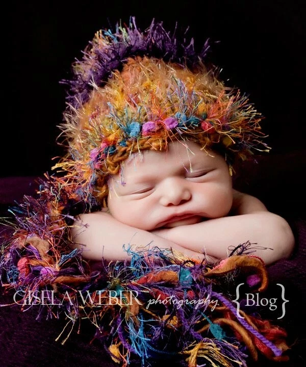 Newborn Baby Girl Crochet Hat Photography Photo Prop Tassel Hats Outfit