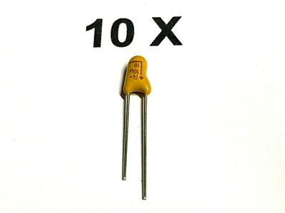 10uF, 10V, 20%, ESR=5R, RM 2,5, Tantal, 10µF, AVX, TAP106M010SCS,  10 Stück