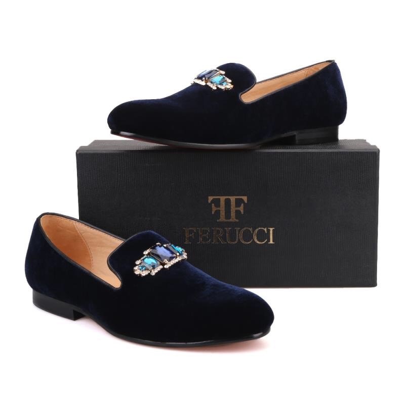 FERUCCI BLUE CRYSTAL SLIPPERS LOAFER SIZE 13 PROM WEDDING OR ANY OCCASION SHOES FERUCCI | Shoes | Ferucci Blue Crystal Slippers Loafer Size  main image 2