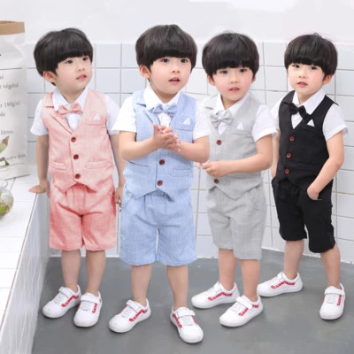 Festanzug Taufanzug Baby Junge Kinder Hochzeit Anzüge 4tlg Hochzeit und Feste - Bild 1 von 4