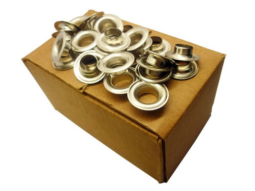 Nickel Plated Solid Brass Eyelets & Washers Bulk Pk (144 of each part)CS Osborne - Picture 8 of 8