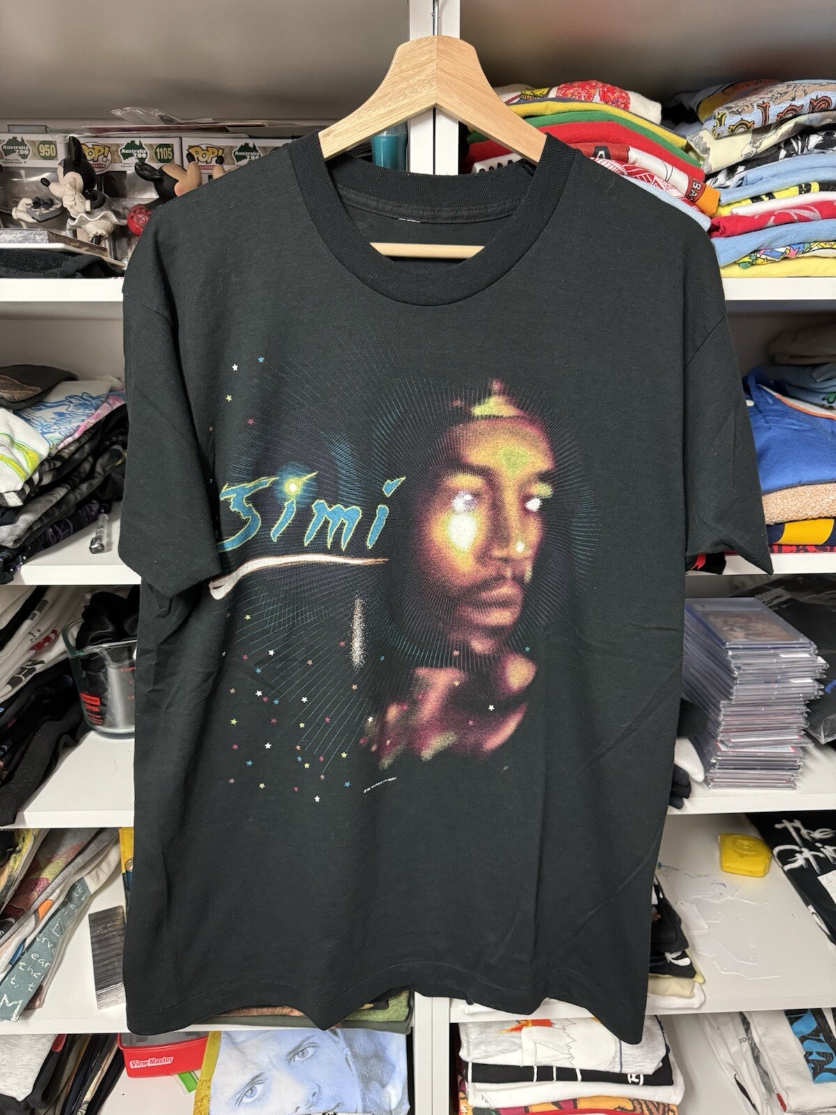 ALTRA T shirt vintage anni 80 Screen Stars 1986 Jimi Hendrix 2 lati 50 50 cotone poliestere XL