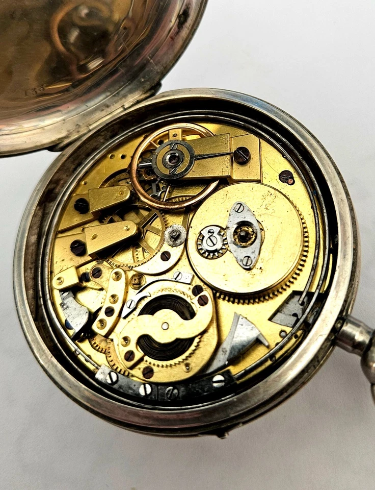 Montre à coq squelette à sonnerie heures et quarts - Photo 4/4