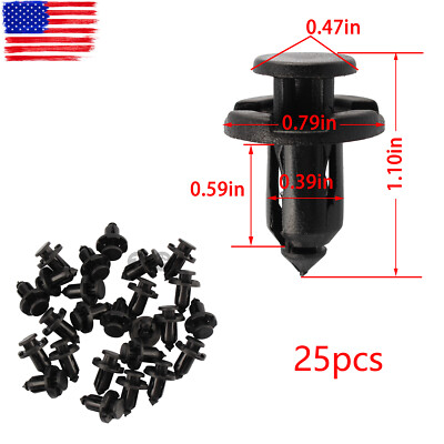 25pcs For Subaru Bumper Engine Cover Fender Clips Push Type Retainers Fasteners
