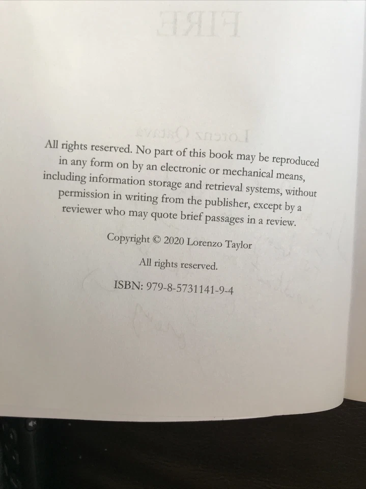 Rain After the Fire ( SIGNED ) by Lorenz Qatava Infidelity Affair Life Intents ￼ - Image 4 of 4