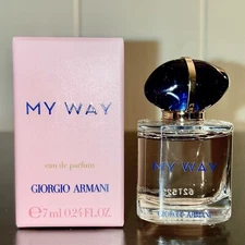 Giorgio Armani MY WAY Eau de Parfum .24oz 7ml SPLASH Mini New in Box