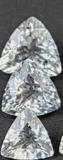 Lab-Grown Loose CVD Diamond Certified 3 Pcs Trillion Cut 6 mm D Color IF Clarity