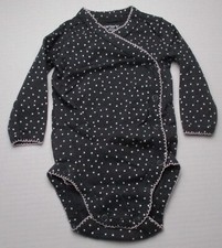 Infant Baby Girls 3 Months Carter's Long Sleeve Cross Over Shirt