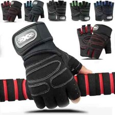 Wrist Wrap Workout Gym Gloves With Weight Lifting Fitness Exercise Women Men