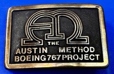 The Austin Method Boeing 767 Project Solid Bronze Rainbow Metals Belt Buckle