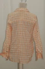 WILLIAM RAST Dalila Plaid Cotton Shirt Peach Parfait Walnut Grove Ging S