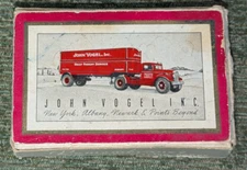 Vintage John Vogel Inc Daily Freight Service New York Alberta Playing Cards