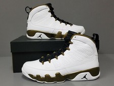 Nike Air Jordan 9 Retro (302370-109) White Green Basketball Shoes Men's Size 8.5