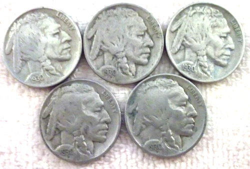 1930 PHILADELPHIA FULL DATE BUFFALO NICKEL IN FINE CONDITION (ONE COIN)