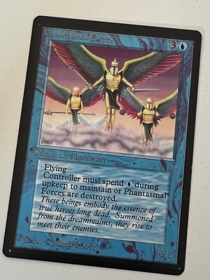 Magic the Gathering MTG Beta Phantasmal Forces NM-  (Beta Bob)