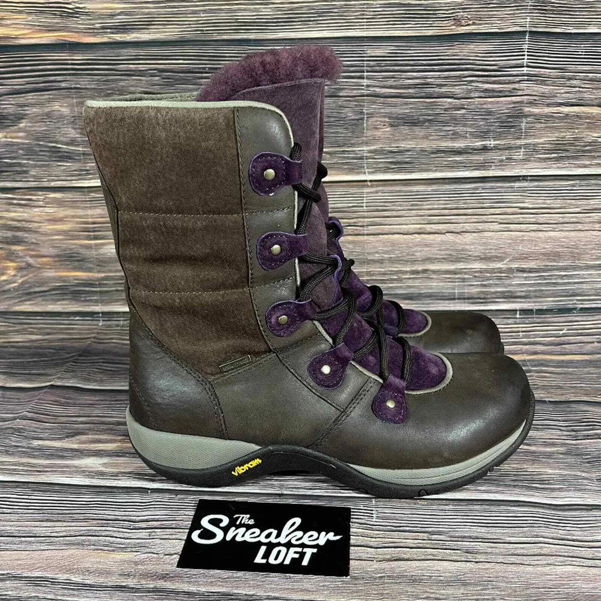 Dansko Camryn Brown Eggplant Purple Waterproof Vibram Soles