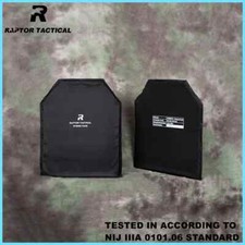 BulletProof Plate pair NIJ Level IIIA 3A 0101.06 10"x12" UHMWPE Or Aramid Soft