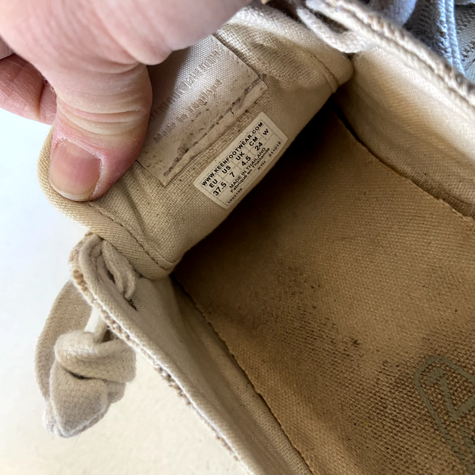 Scarpe basse Keen Elsa IV sneakers tela a righe donna 7 avorio panna stringate