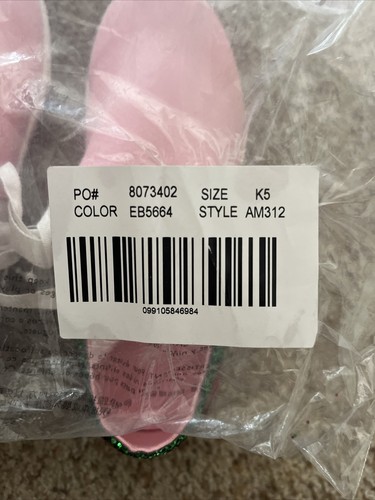 Girls J Crew Crewcuts Pink Watermelon Glitter Slip On Sneakers- Size K5- NWT! - Picture 12 of 15