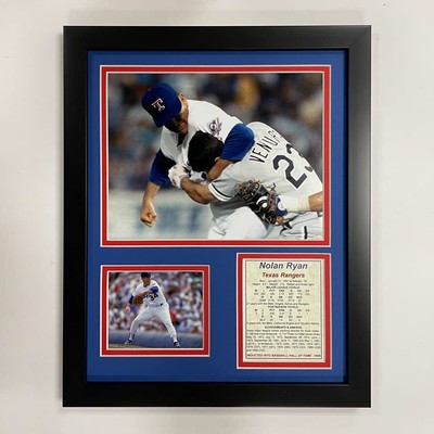 Nolan Ryan- Texas Rangers Legend- Fight vs. Robin Ventura Collectible | Frame...