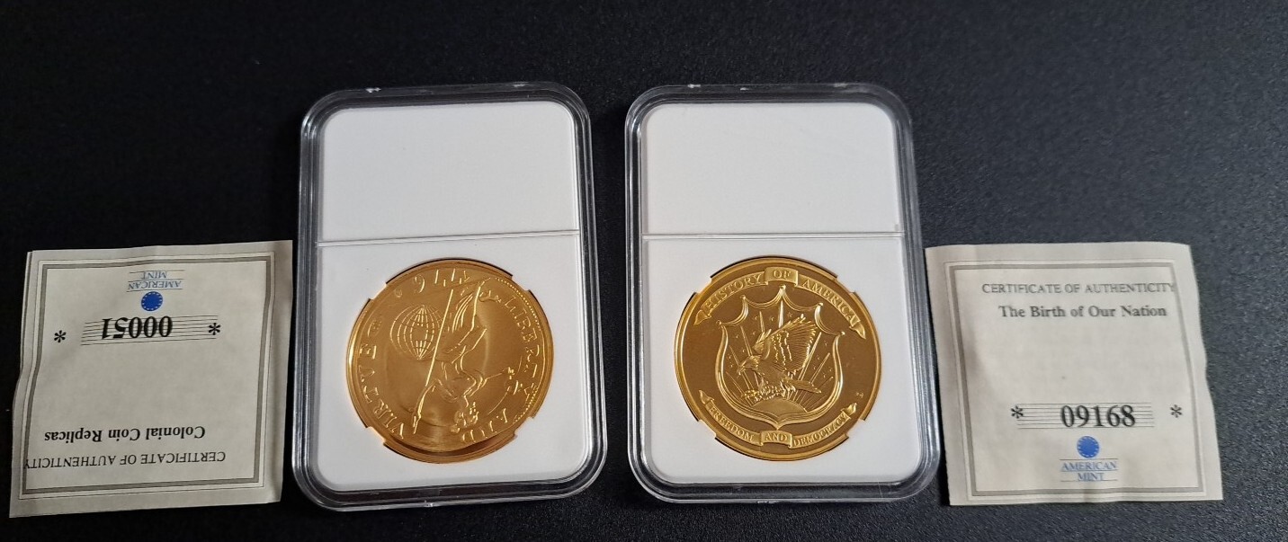 Lot Of 2 Collectible Commemorative Coins 🪙. #Z329