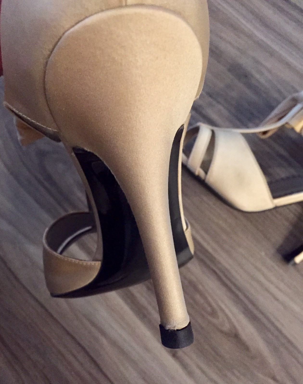 Stella Mccartney Bow Satin Sandals Gold Beige Siz… - image 9