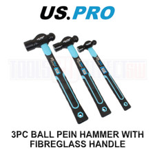 US PRO Tools 3PC Ball Pein Hammer With Fibreglass Handle 8, 16, 32oz 4543