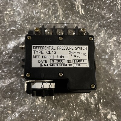 #ad NAGANO KEIKI CO CL13 DIFFERENTIAL PRESSURE SWITCH $80.00