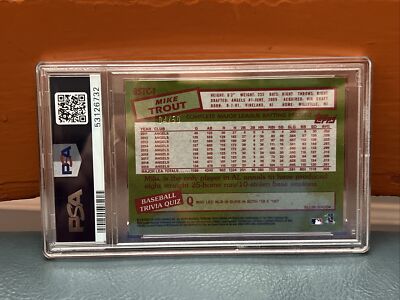 2020 Topps Chrome Mike Trout Ben Baller Gold Refractor PSA 9 | eBay