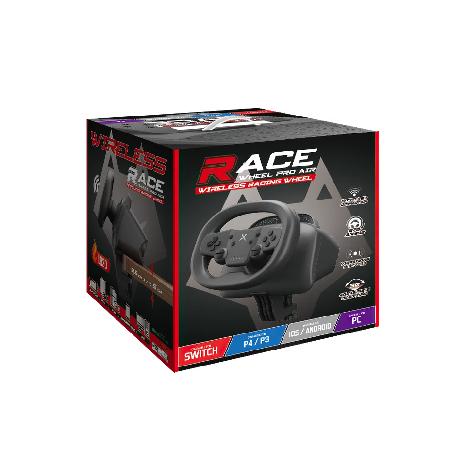 Gaming Steering Wheel Bluetooth Wireless Racing Controller For Switch PC PS3 PS4 - Image 2 of 4