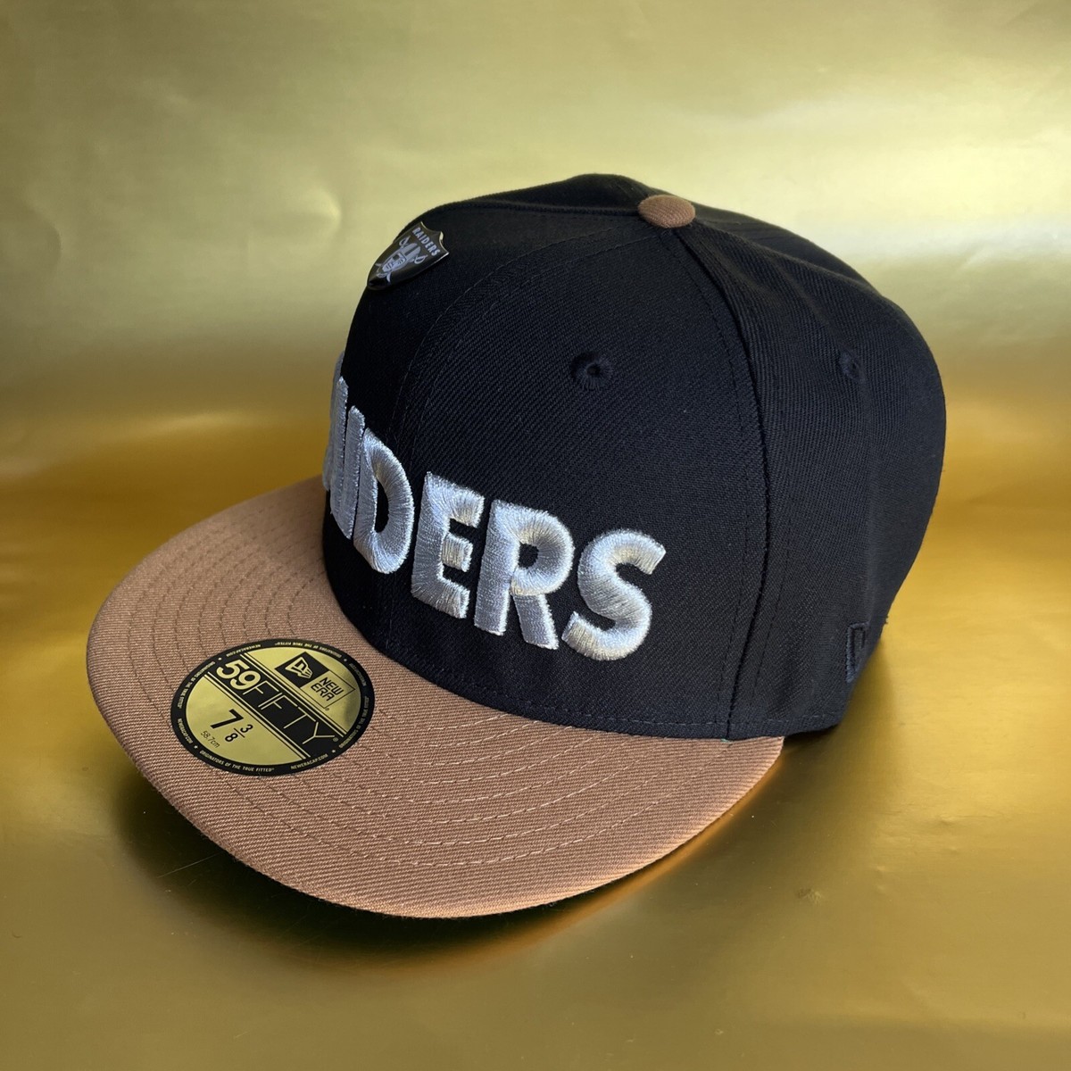 Las Vegas Raiders 7 3/8 59fifty New Era Black Two Tone | eBay