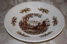THE VICTORIAN ENGLISH POTTERY PHEASANT WOODLAND LARGE PASTA SERVING BOWL