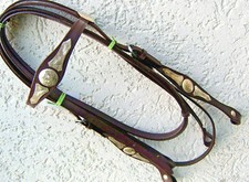 WESTERNTRENSE Westernzaum + Zügel TRENSE # Showzaum+Split-Reins # div.Gr.+ Far. 