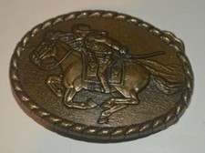 Pony Express Commemorative Belt Buckle Mervyn's 1981