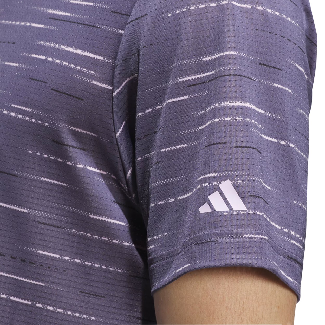 Adidas Golf Men's Ultimate365 Mesh Glimmer Print Polo Shirt - Moisture-Wicking