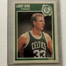 fleer 1989-90 larry bird #8 boston celtics base set nba basketball
