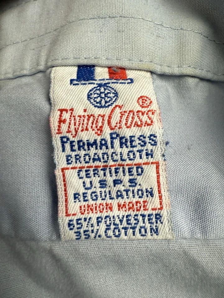 Camisa de manga corta vintage Flying Cross US Mail Carriers para hombre con parche Foto 2 de 4