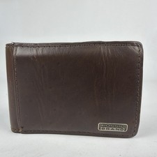 Fossil Brown Leather Magnetic Money Clip Card Case Wallet — listing 2
