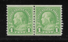 US SCOTT # 597 LINE PAIR   MINT NEVER HINGED