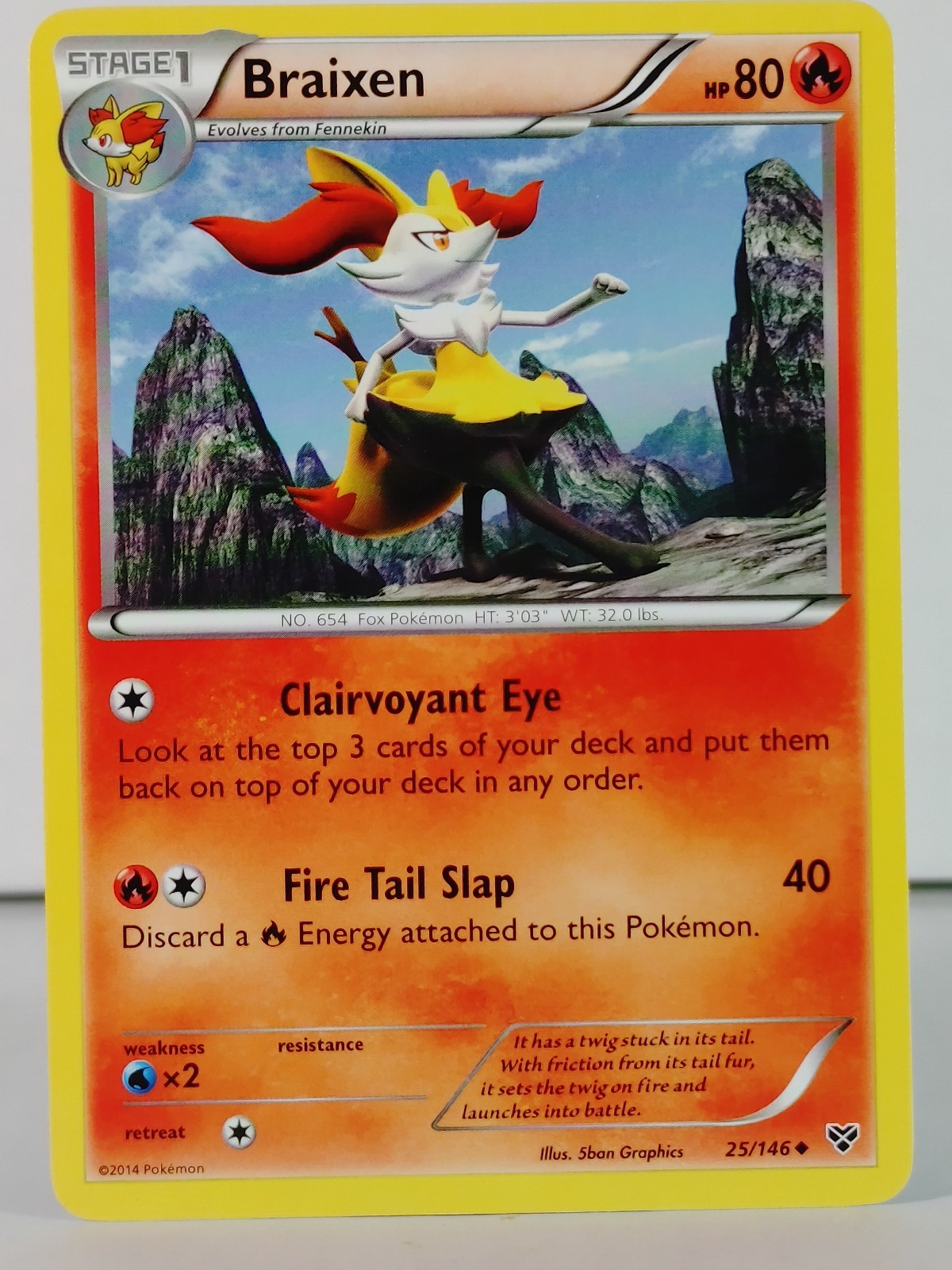 Braixen - POKEMON - XY Base 25/146 - Non Holo - NM -A