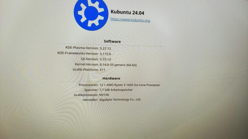 Computer AMD Ryzen 5 1600, 8 GB RAM, 256GB NVMe, NVIDIA GeForce GT 730, Linux - Bild 4 von 4