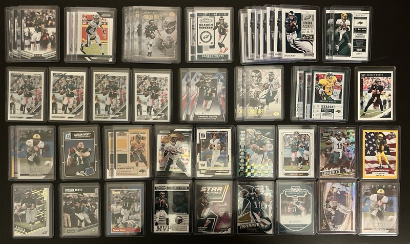 Carson Wentz Card Lot - Rookies/Inserts/Prizm/Etc - Over 50 Cards