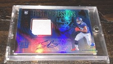 2018 Panini Illusions Saquon Barkley 1st Impression Rookie Memorabilia Red 17/50