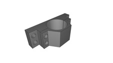 Morsetto Supporto Motore per Motori DC 37.7mm Go-Kart Elettrico Auto 3D