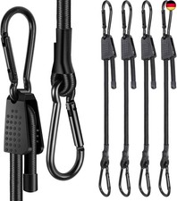 Spanngummi mit Karabiner,4 Stück Expander mit Haken Verstellbar, 100cm Extra 