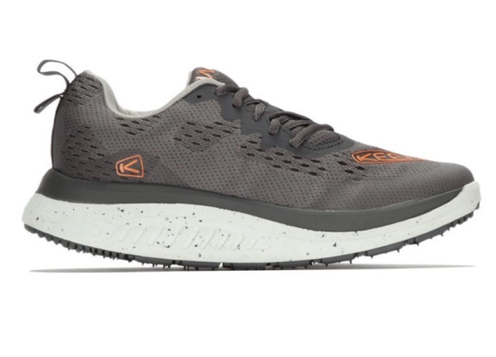 KEEN WK400 Scarpa da Passeggio Uomo Taglia US 10.5 Acciaio Grigio Scarlatto Ibis