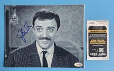 JOHN ASTIN SIGNED 8"X10" "ADDAMS FAMILY" PHOTO WITH JSA COA psa bas GOMEZ ADDAMS